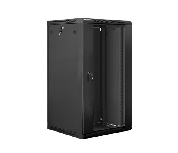 LANBERG Szafa instalacyjna wisząca 19'' 22U 600X600mm czarna (drzwi szklane) WF01-6622-10B - 455315 - zdjęcie 3